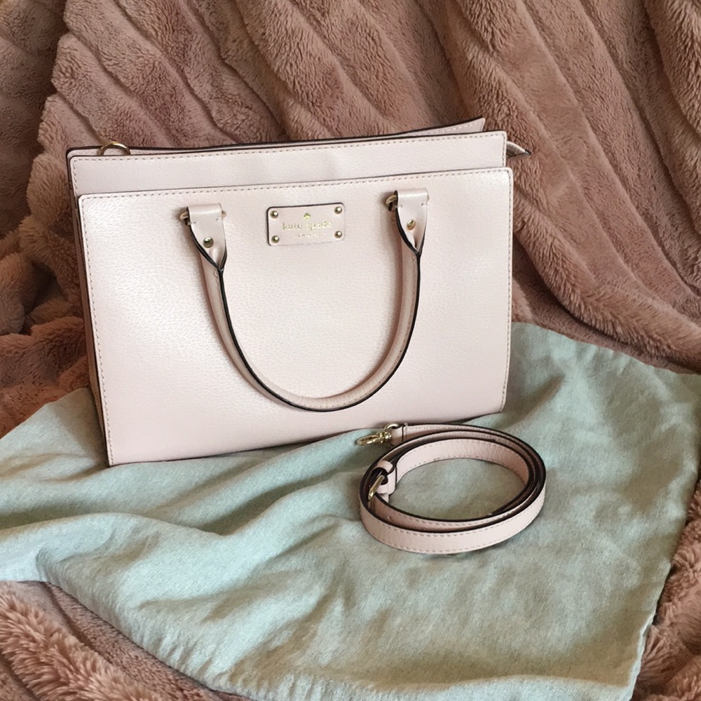 🎯BLACK FRIDAY SALE 🌸kate spade soft pink pebbled leather bag